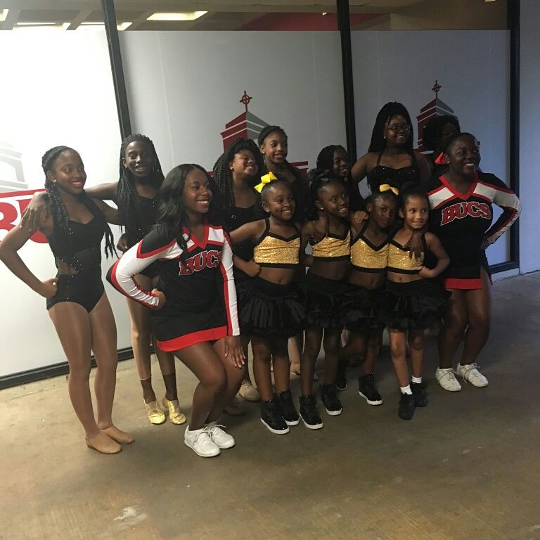 Yesterday, we hosted a cheer workshop with Busy Bodies Dance Comp. !  #septemberofservice #bucsgiveback #youthmentoring