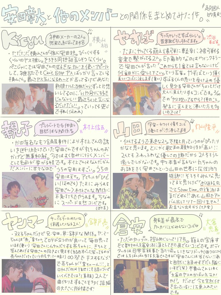 rixn_xd's tweet photo. 安田章大くんお誕生日おめでとう🎉🎂

メンバーの事大好きでメンバーも安田くんの事大好きな関ジャニ∞の関係性が大好きです💗

安田くんとそれぞれのコンビの好きなポイントまとめてみたのでいろんな方に届けて欲しいです🙏🏻

#共感してくれる人RT 
#安田章大誕生祭 #安田章大生誕祭 https://t.co/5hXSc67QCV