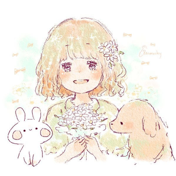 咲 さく ももちー Momochy 様のイラストです 散々迷ってお花はカモミールにしました 可愛い 新しいプロフィール画像 咲 さく ももちー Momochy 様のイラストです 散々迷ってお花はカモミールにしました 可愛い 新しいプロフィール画像