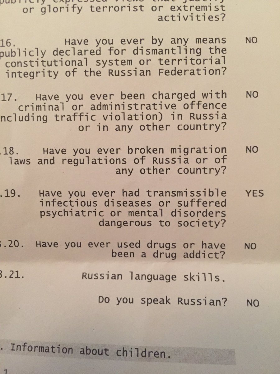 How not to get into Russia... #proofread