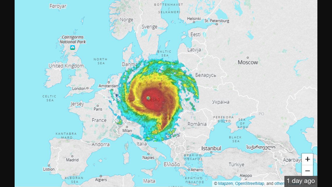 The size of #Irma vs the size of #Europe 
WOW!