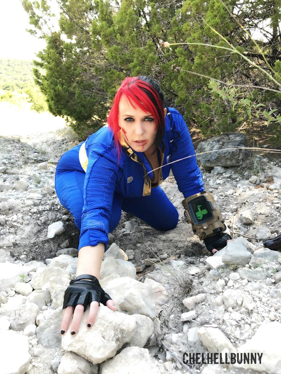 ChelHellbunny's tweet photo. Fresh outta the vault and looking for fun! 😈 More shots over on my tumblr  https://t.co/Fn3qyeGnIF Costume purchased for me by a fan btw. https://t.co/C7mlRssUXT