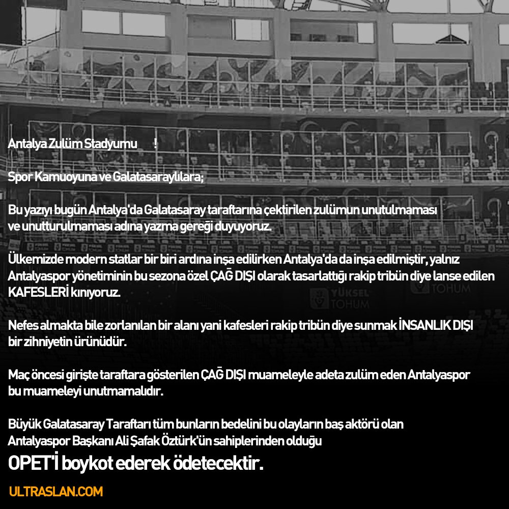 Antalya ZULÜM Stadyumu!