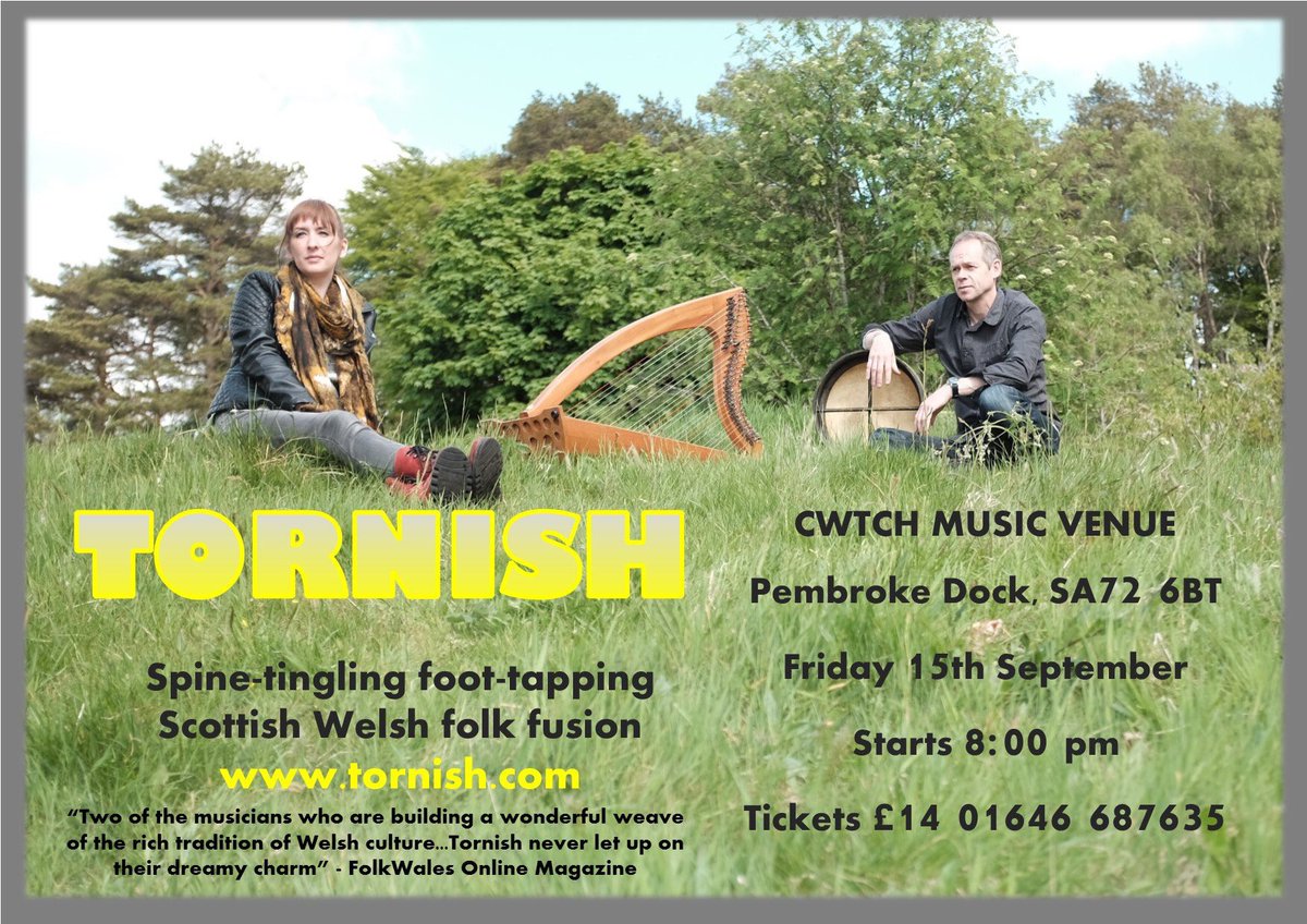 Gig bach wythnos hyn yn Doc Penfro. Nos Wener 15ed Medi am 8yh. Gweler y poster isod am mwy o fanylion!