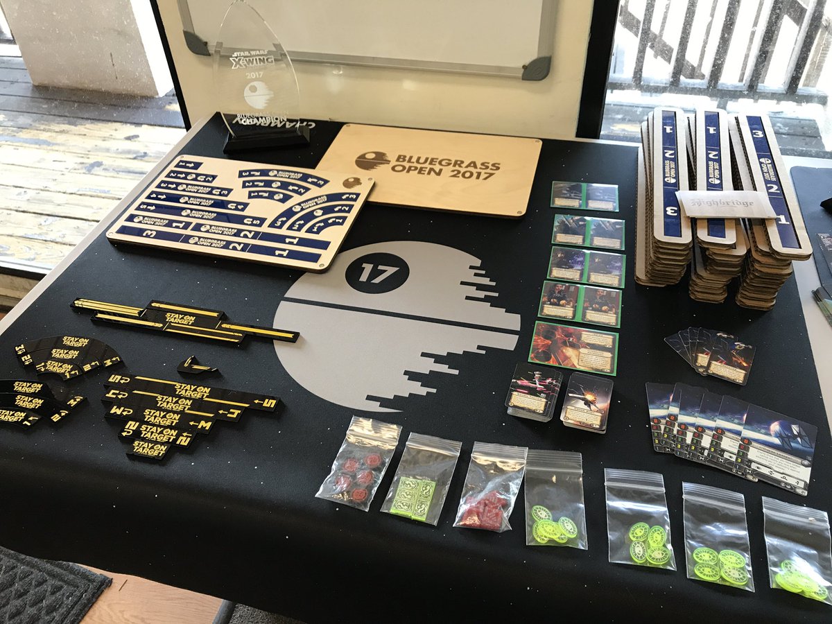BluegrassOpen's tweet image. Here are all the great prizes for the 2nd Annual Bluegrass Open X-Wing Tournament. #xwingminiatures #BGO17 #BluegrassOpen