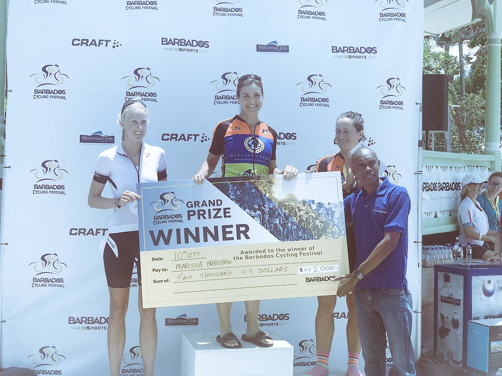 CycleBarbados's tweet photo. Podium placers in the women's general classification! Marissa Bradshaw takes top place 👏 https://t.co/ed3Mlj0TZT