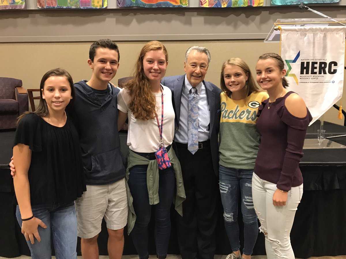 Great meeting Dr. Warren Richheimer, a Holocaust survivor, at <a href="/HERCmilwaukee/">Holocaust Center MKE</a>,
whose powerful story of courage inspired us #RaiderStrong