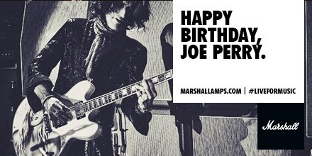 Happy birthday to Aerosmith six-stringer, Joe Perry 