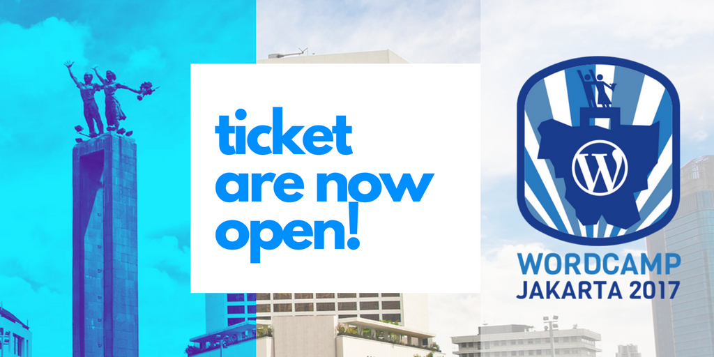 We are happily announce that the Tickets are now open for purchase. #wcjkt #WordCamp #WordPress #Jakarta 2017.jakarta.wordcamp.org/tickets-are-no…