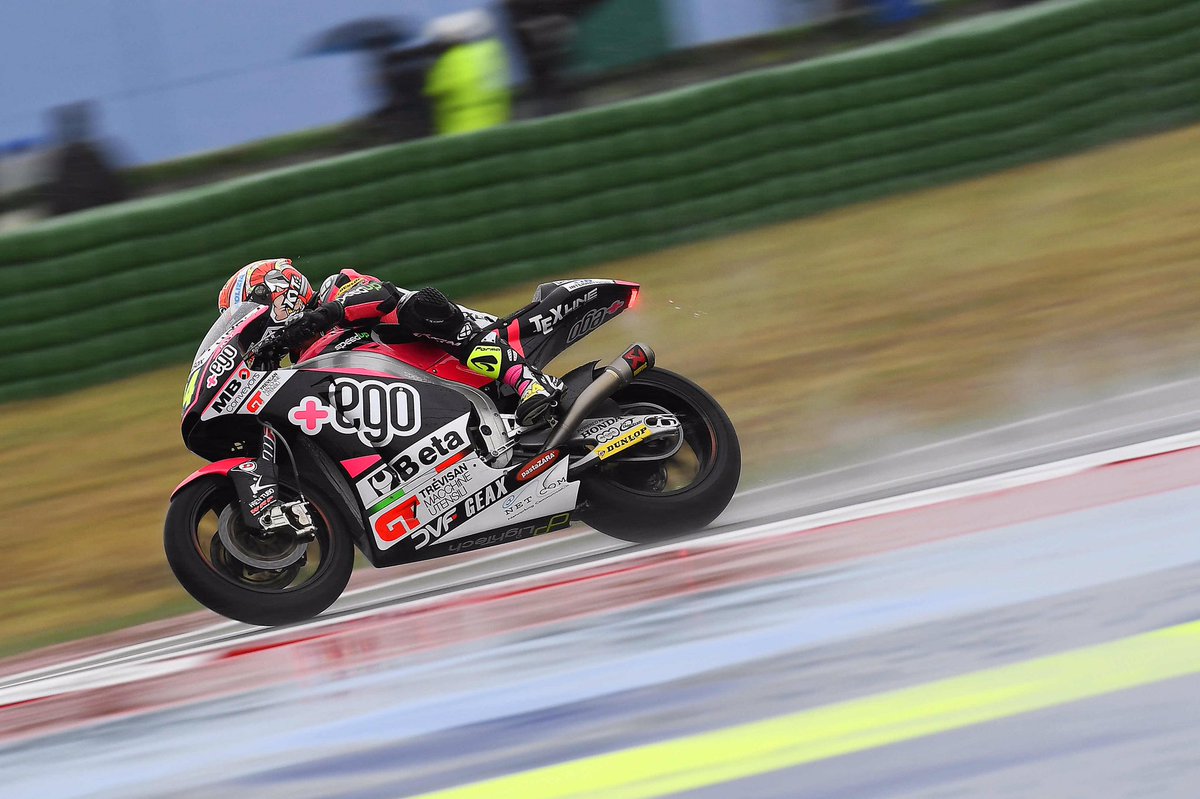 #SanMarinoGP Race🌧🌧 P8! Peccato per la scivolata all'ultimo giro ma abbiamo portato lo stesso la moto sotto la bandiera a 🏁🏁!