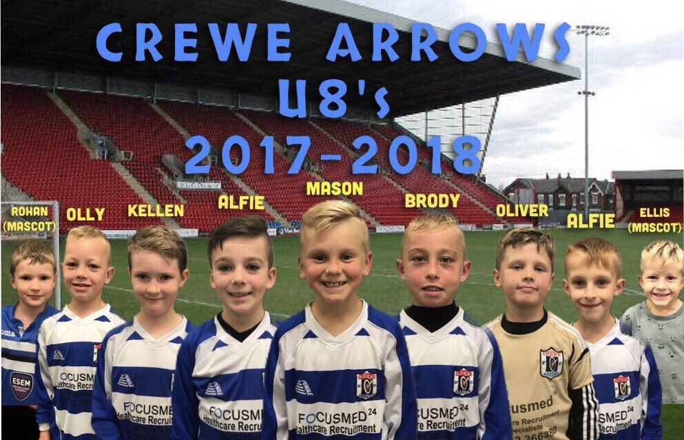 Crewe_arrows's tweet photo. Fantastic first game of the season for the u8's today, lots of skill, tackles, passing and dribbling what more could we ask for #ballers https://t.co/1xRML5jBId