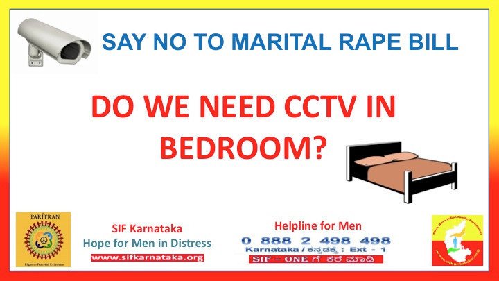 dev_sonar's tweet photo. #No2MaritalRapeLaw
@PMOIndia @rsprasad 
Marriages should be banned across India.
Despite of 5 existing laws still new law asked by feminists https://t.co/Xdkf3xtPru