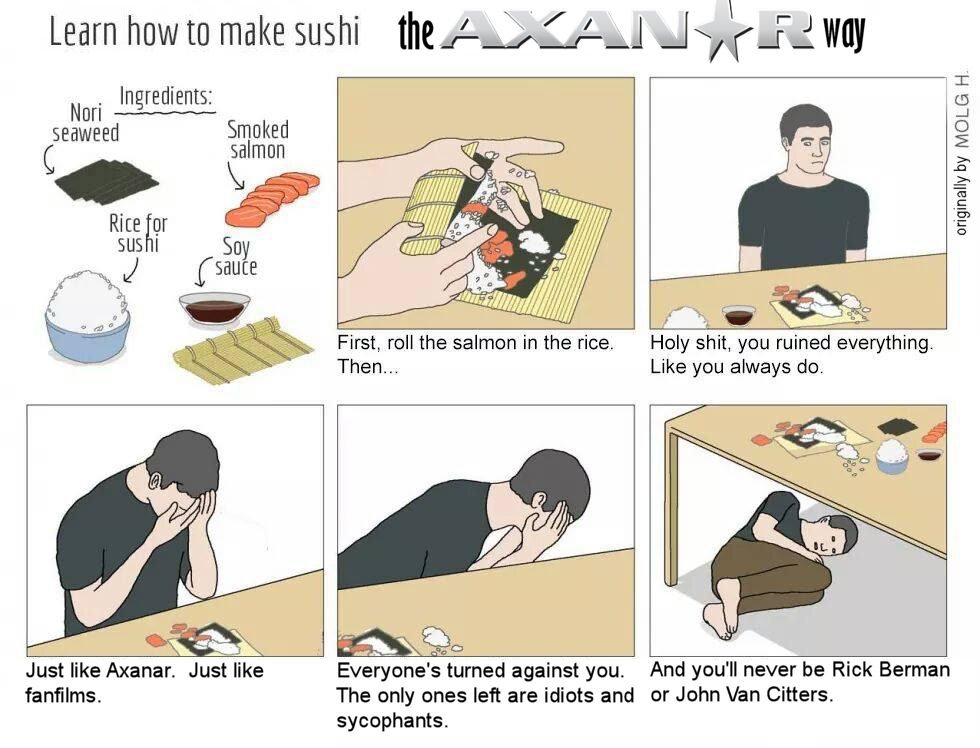Tampaxanar's tweet photo. I tried to make sushi today. #Axanar #AxanarLives https://t.co/cujbCqkMpj