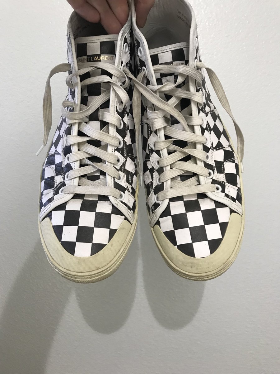 saint laurent checkered sneakers