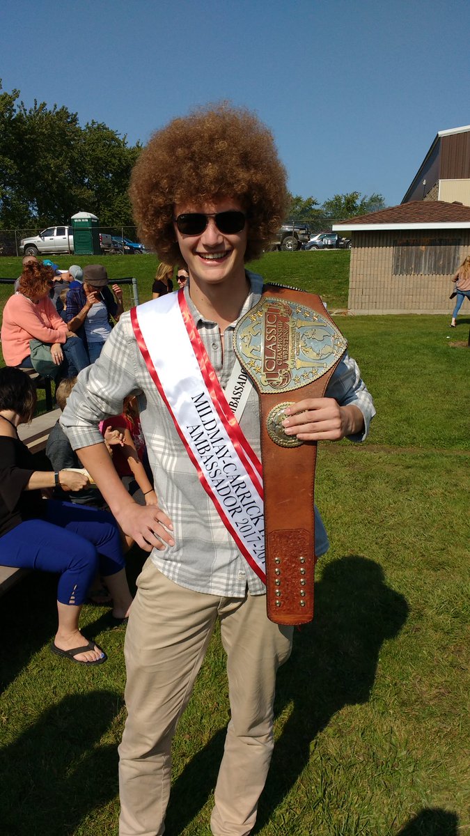 MrvanStraten's tweet photo. SHHS SAC President, Mildmay-Carrick Fair Ambassador, and now CCW Heavyweight Champion.... @SHHSCrusaders CARTER SCHAUS!! Congratulations! https://t.co/UObh0V459s
