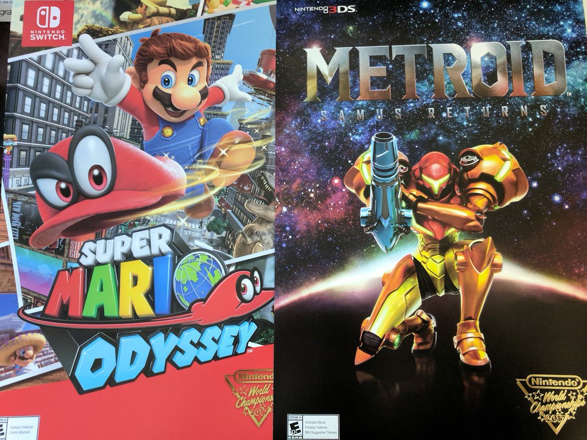 Andrew Alerts Rt Follow To Win A Set Of Nintendo World Championship 17 Posters Featuring Super Mario Odyssey And Metroid Us Only Ends 9 24 Nwc17 T Co Dkgbhgxspe