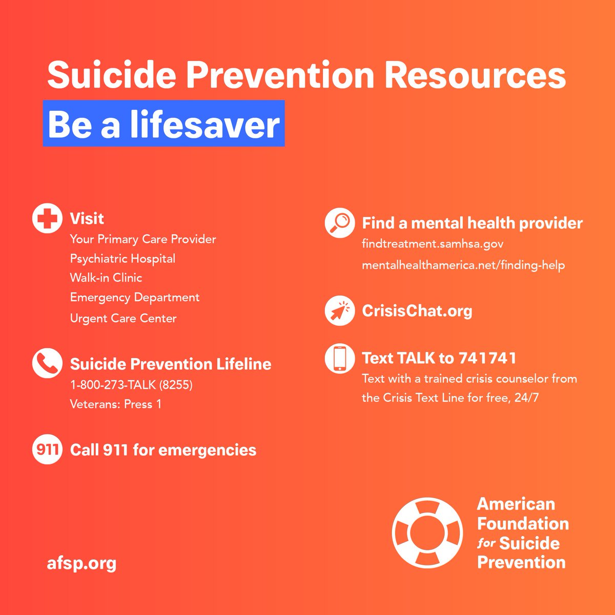 American Foundation for Suicide Prevention tweet media