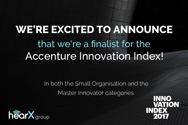 hearX_Group's tweet image. We’re excited to announce that we’re finalists for the @Accenture #InnovationIndex!