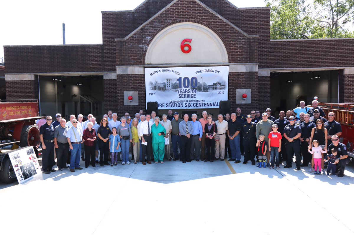 LexKYFire's tweet photo. Thank you to everyone who came out and celebrated 100 years of service at Fire Station Six! @JimGrayLexKY @LFDFireChief https://t.co/Eq6oPFXPPn