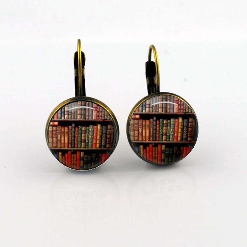 Wellreadstoreau's tweet photo. Book earrings glass drop dangle (silver or vintage) 
➤ https://t.co/jQXYb3kxAc https://t.co/bske5nxFtt