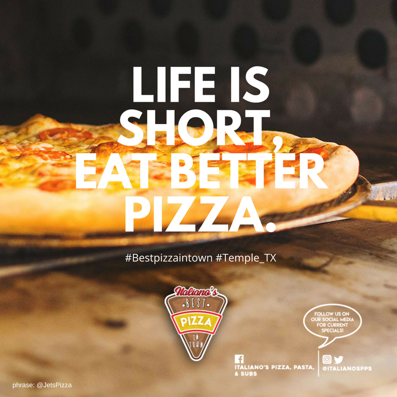 Risultati immagini per life is short eat better pizza