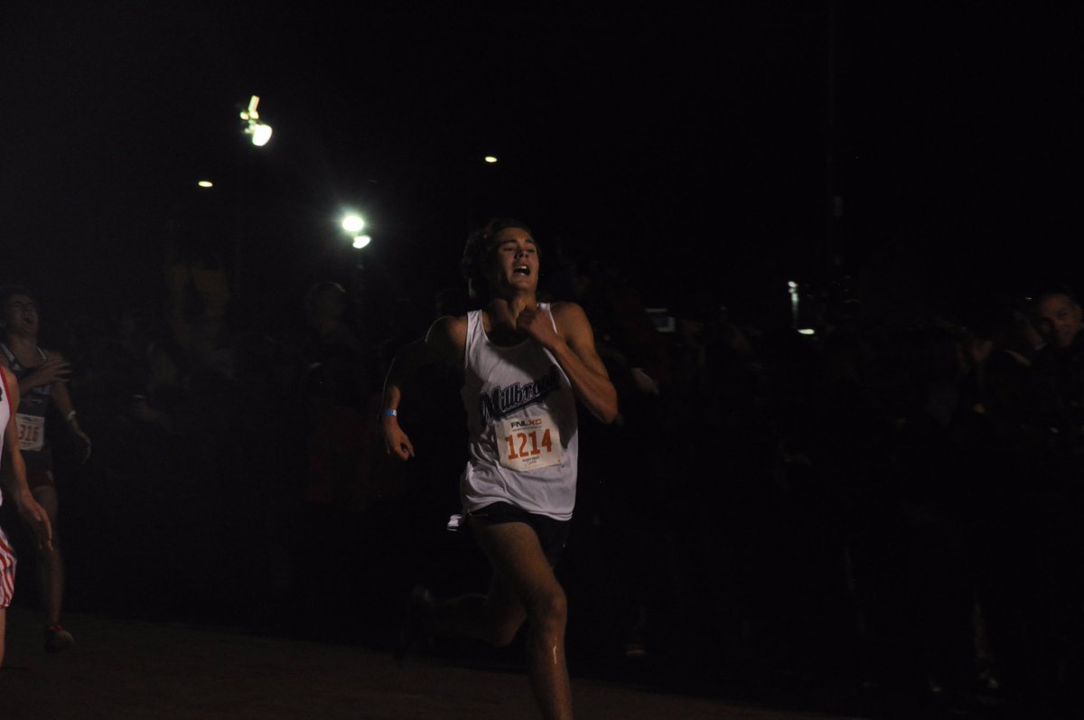 millbrookxc's tweet photo. Ayden Mosler finishing hard for a 17:27 finish - good for a 33s PR! https://t.co/hrYfb4Jk5G