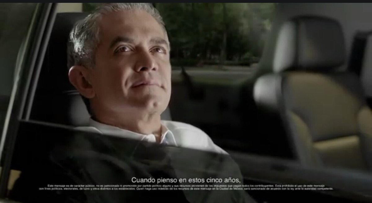 mauri8a's tweet photo. ¿Dónde grabó Mancera este comercial? Porque, que yo sepa, ya no hay algún lugar de la CDMX donde uno pueda andar con el vidrio abajo https://t.co/9s3oFiwdOG