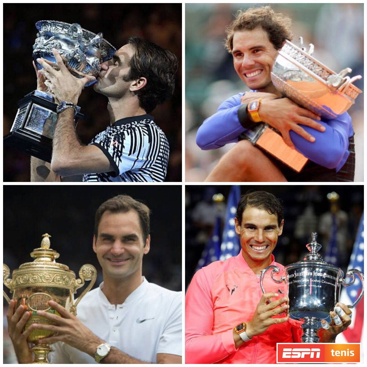 ESPNtenis's tweet photo. #TENISxESPN Querido 2017: ¡GRACIAS! Volvimos a ser testigos de los mejores jugadores de la historia. 📚🎾🙏 https://t.co/DneJVcjkDW