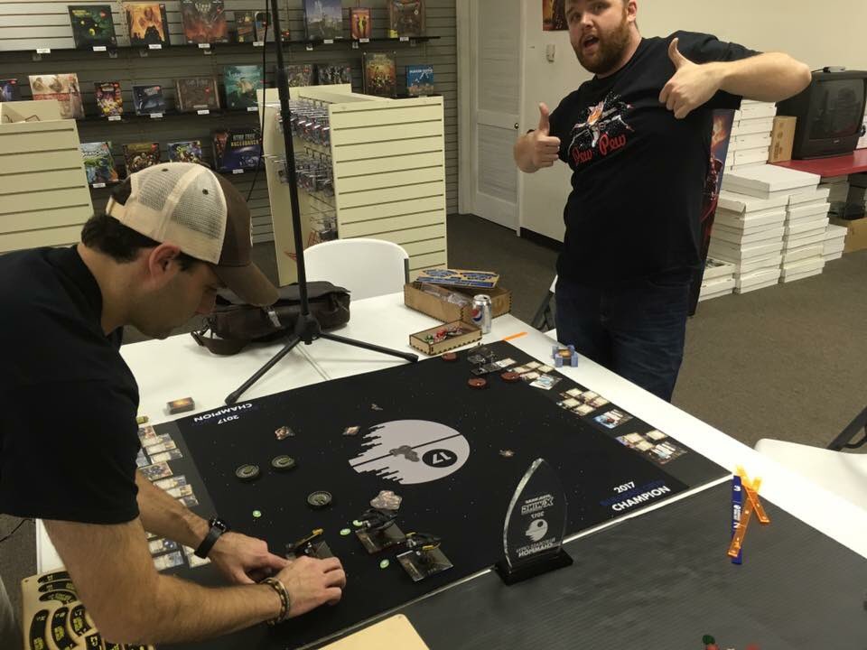 BluegrassOpen's tweet image. Mikhail vs Zach in the Bluegrass Open  Finals! Mikhail running triple torpedo jumpmasters against Zack's Poe/Jake/Kyle. #xwingminiatures