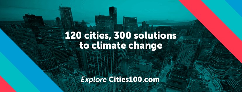 Sustainia's tweet photo. #Cities are leading #ClimateAction. What's your city doing to tackle #ClimateChange? Explore #Cities100 today on https://t.co/dJhah2INaR https://t.co/GJtWnp2zrO