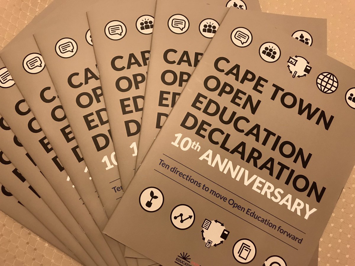 Hot off the press! Cape Town Declaration 10th Anniversary: 10 Directions to Move #OpenEducation Forward capetowndeclaration.org/cpt10/ #CPT10 #OER