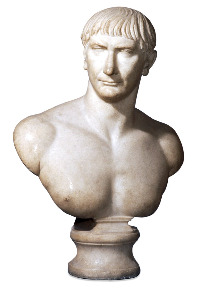 The Roman emperor Trajan was born #onthisday in AD 53. This bust was made to commemorate his 10th anniversary as ruler – his Decennalia