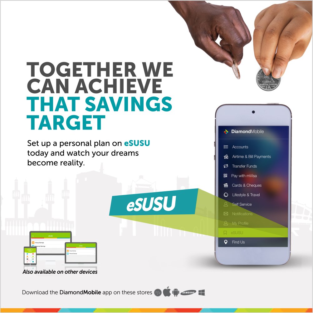 access_more's tweet photo. #SavingGoals?
Save with the Diamond eSUSU personal plan today
You can also save with friends & achieve your #SavingGoals
#BeyondBanking https://t.co/Q54RzDXK3Z