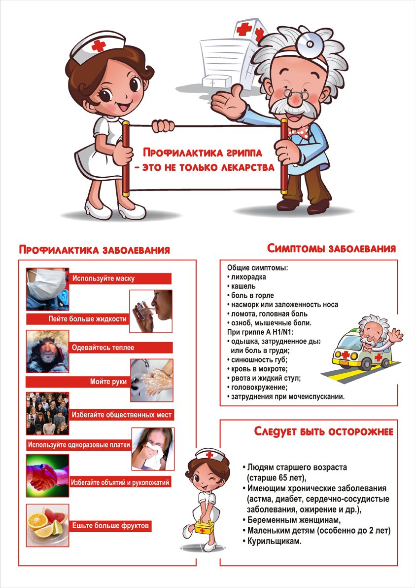 Картинках юбилеем, открытка профилактика гриппа