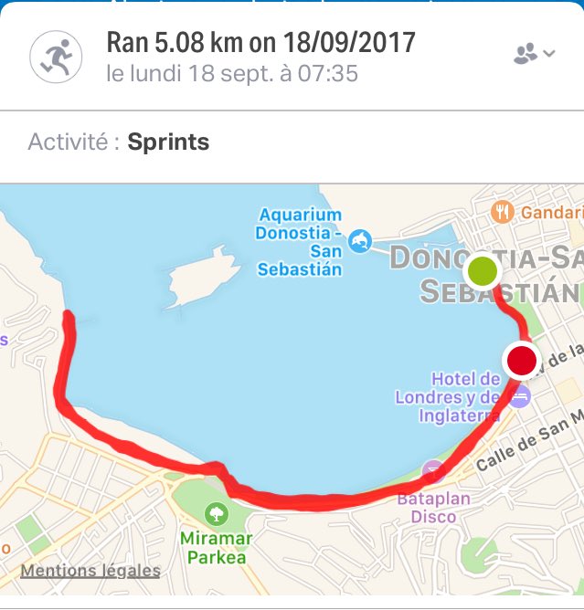 laBarouille's tweet photo. Objetivo deportivo 1/4: hecho! Lugar: La Concha, España Distancia: 5k Resultado: 21'10'' @TwoCirclesSport #SportingObjective #ScenicPB https://t.co/Asr2gEwX0B