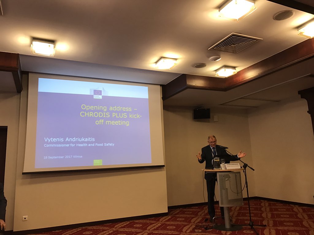 @V_Andriukaitis highlighting the importance of #Prevention #promotion and #intersectoralaction to reach the #NCD targets by 2025 #chodisplus