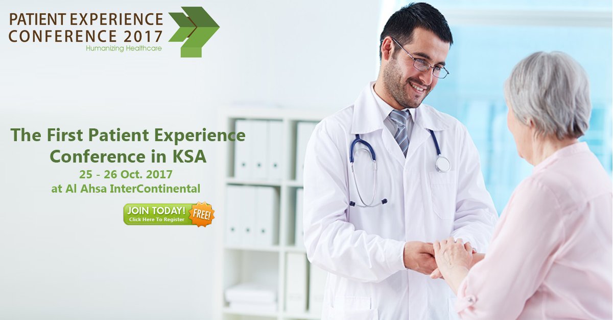 patientexpertsa's tweet photo. Join The First #PatientExperienceConf in #AlAhsa, KSA
25-26 Oct 2017 
Book Now For Free  https://t.co/IipdgepwI6 
For Info. Call: 0502888511 https://t.co/dFxr0DpTND
