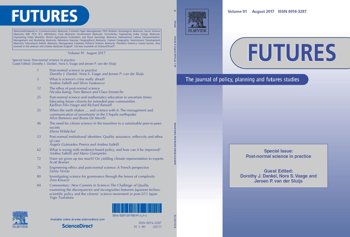 Jeroen_vdSluijs's tweet image. Post normal science in practice: open access special issue #PNS #postnormalscience #post_normal_science #PNS3 sciencedirect.com/science/journa…