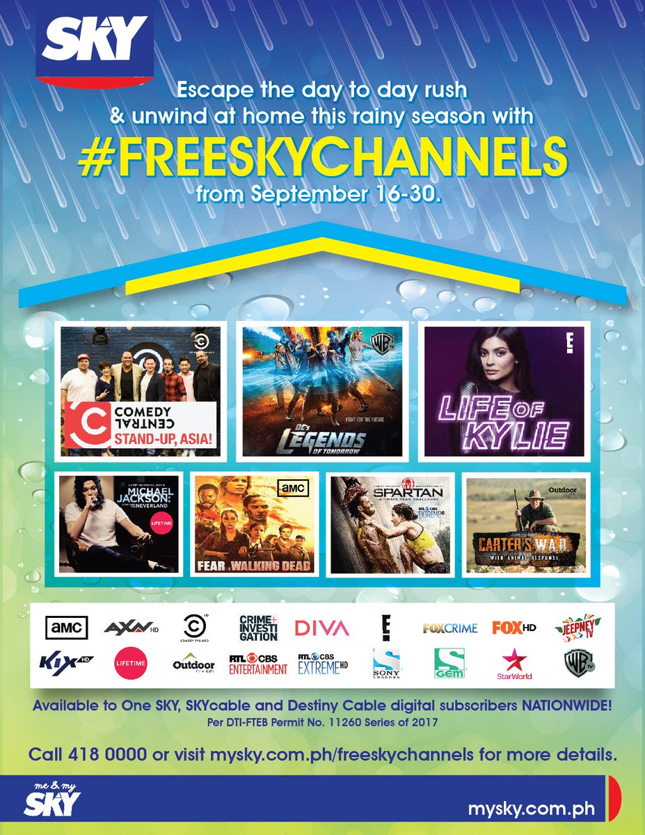 ABSCBNpr's tweet photo. E!, AMC, Warner TV, and Lifetime are just some of the channels part of this month's #FREESKYCHANNELS. Tune in now! https://t.co/uioBWP9Jcc https://t.co/uw8phI3Uot