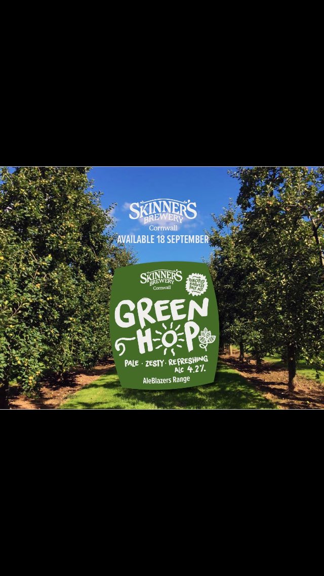 Best day of the year! <a href="/Skinnersbrewery/">Skinners Brewery</a> awesome aleblazer is out today! Made with the freshest green hops.... Green Hop. #realalefolk #hops