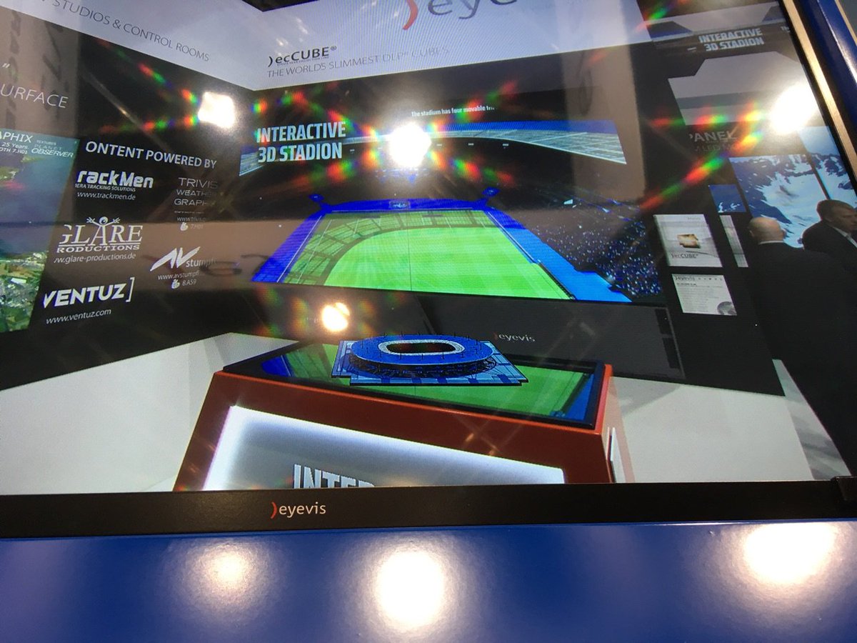 GlarePro's tweet photo. Visit us on #IBC Amsterdam at the #eyevis booth Hall 11.D13 and see our new solution, an interactive Soccer AR #ventuz Demo #glare https://t.co/yGkP5mALQc