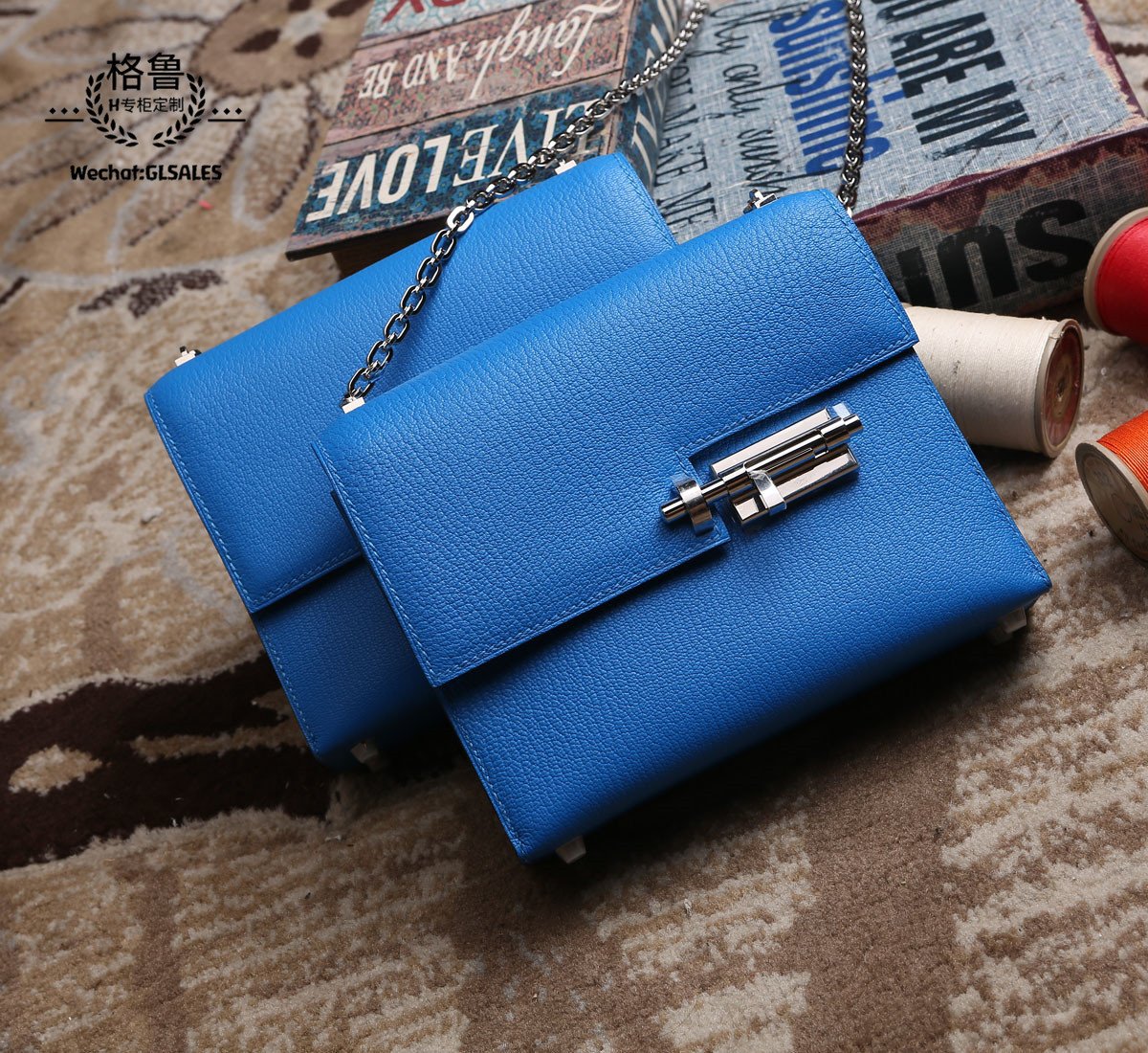 Tophandbag's tweet photo. Spot, wax line fully hand sewn verrou chaine bag 18/22 chevre goatskin T7 blue hydra blue hydra blue water demon blue silver clasp #爱马仕 #北京 https://t.co/JzWunWGYYO