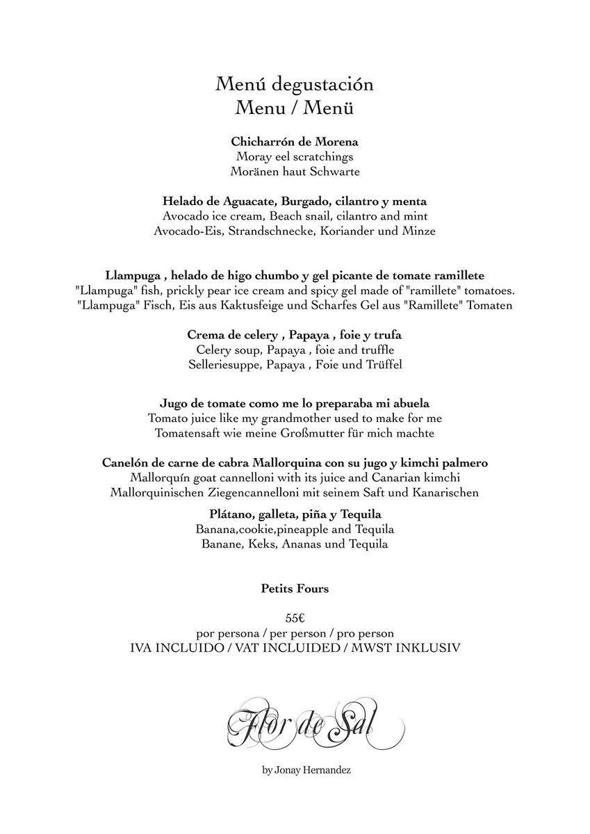 ¡Buenos días! Empezamos la semana con nuevo menú degustación #rstflordesal pensado para ti 😁