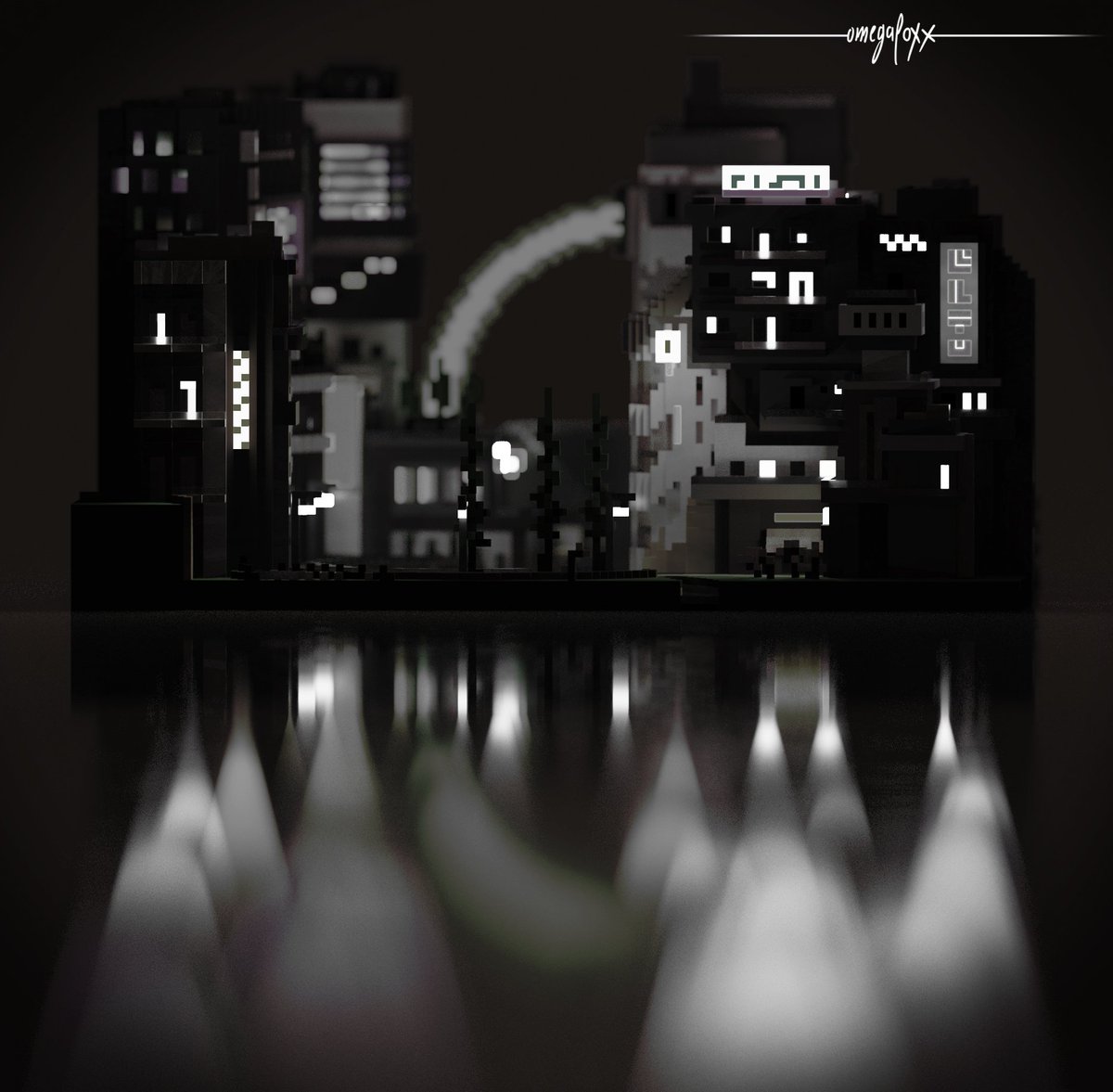 Hey! here's a 3H render on #magicavoxel. please RT <3 #voxelart #voxel <a href="/VoxelDailies/">Voxel Dailies</a> Picture modified on photoshop :)