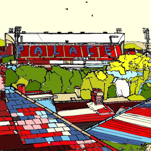 #CrystalPalace fan Bob 'The Cat' Bevan is at least enjoying the #SelhurstPark picture in #Drawingthe92  92Book.co
