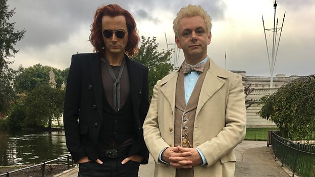 Here's your first look at David Tennant and <a href="/michaelsheen/">michael sheen 💙</a> in #GoodOmens. Coming soon to <a href="/BBCTwo/">BBC Two</a>. 😇😈  bbc.in/2ftTH6m