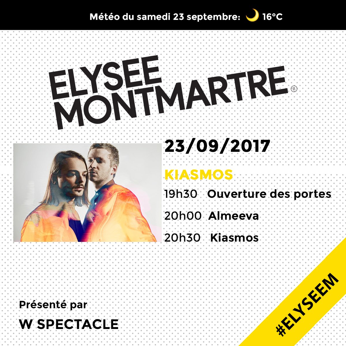 elyseemofficiel's tweet photo. Ce soir on célèbre le week-end avec @kiasmos_ !
YASS @wspectacle
 ! https://t.co/1KpgpVnz2d https://t.co/TP8ZGokVfU