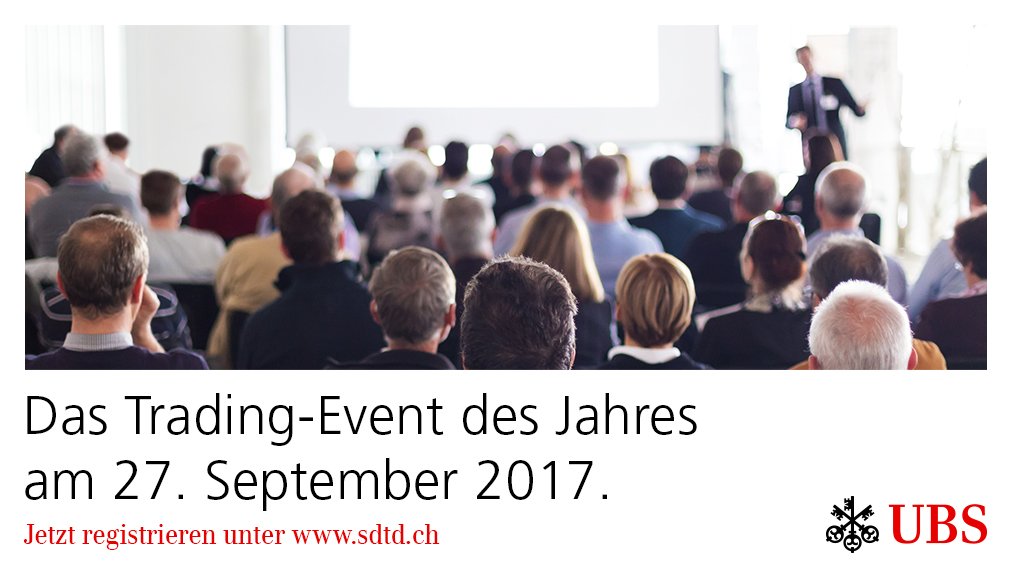 UBSschweiz's tweet photo. Swiss DOTS Trading Day 2017: Das Trading Event des Jahres. Jetzt registrieren unter https://t.co/Qe0DTafu6D #SDTD https://t.co/pya1BHJOhV