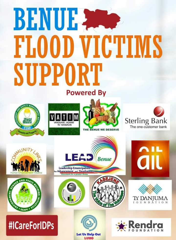 TersooAkula's tweet photo. Outreach  to 9 LGAs affected by Flood. From Wednesday 12th September 2017. Keep a date!
@leadbenue @lazapir @nemanigeria @VatimFoundation https://t.co/xBhT7cI3Ol
