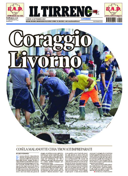 iltirreno's tweet photo. La #primapagina de @iltirreno in edicola, edizione di #Livorno 
https://t.co/OW3PVoTgNm https://t.co/SOwnpw69VM